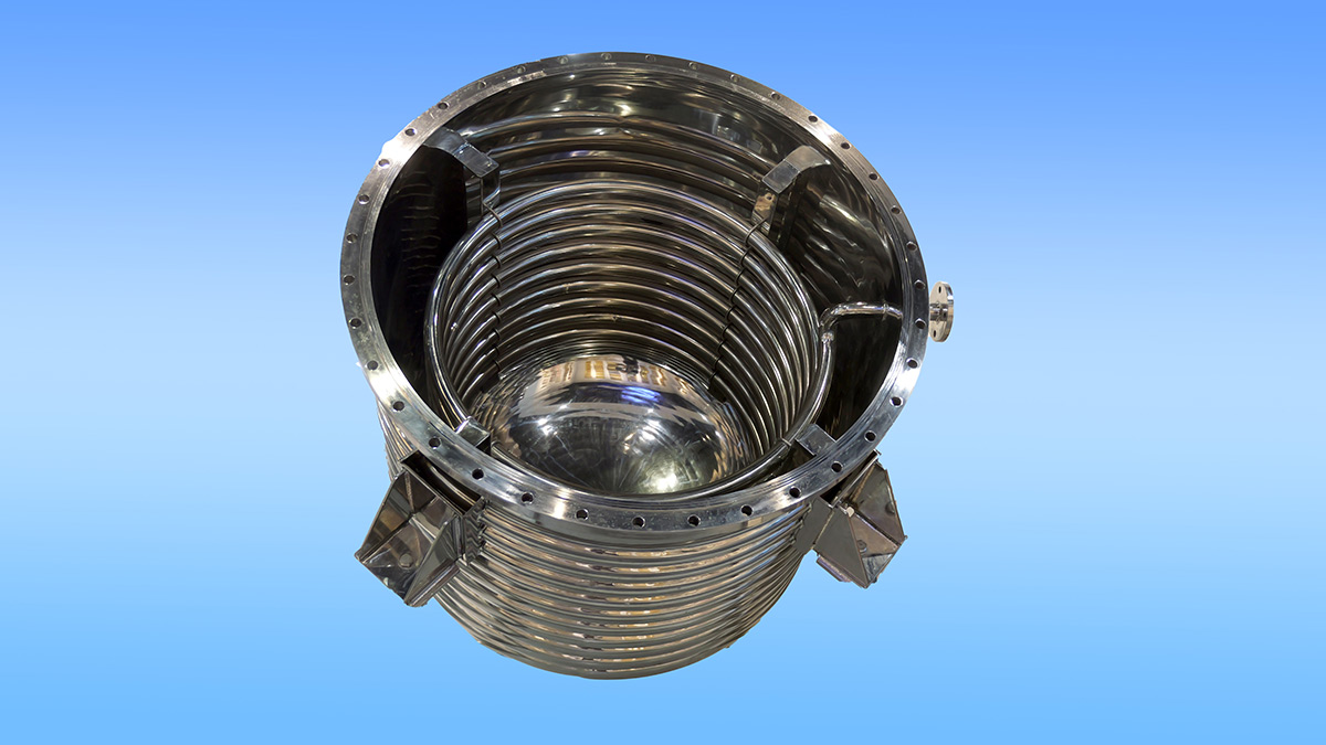 Stainless steel inner Outer coil pipe tank body