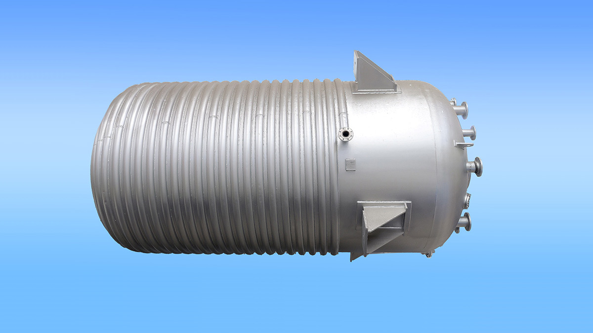 Stainless steel Outer coil pipe Close Reaction tank 